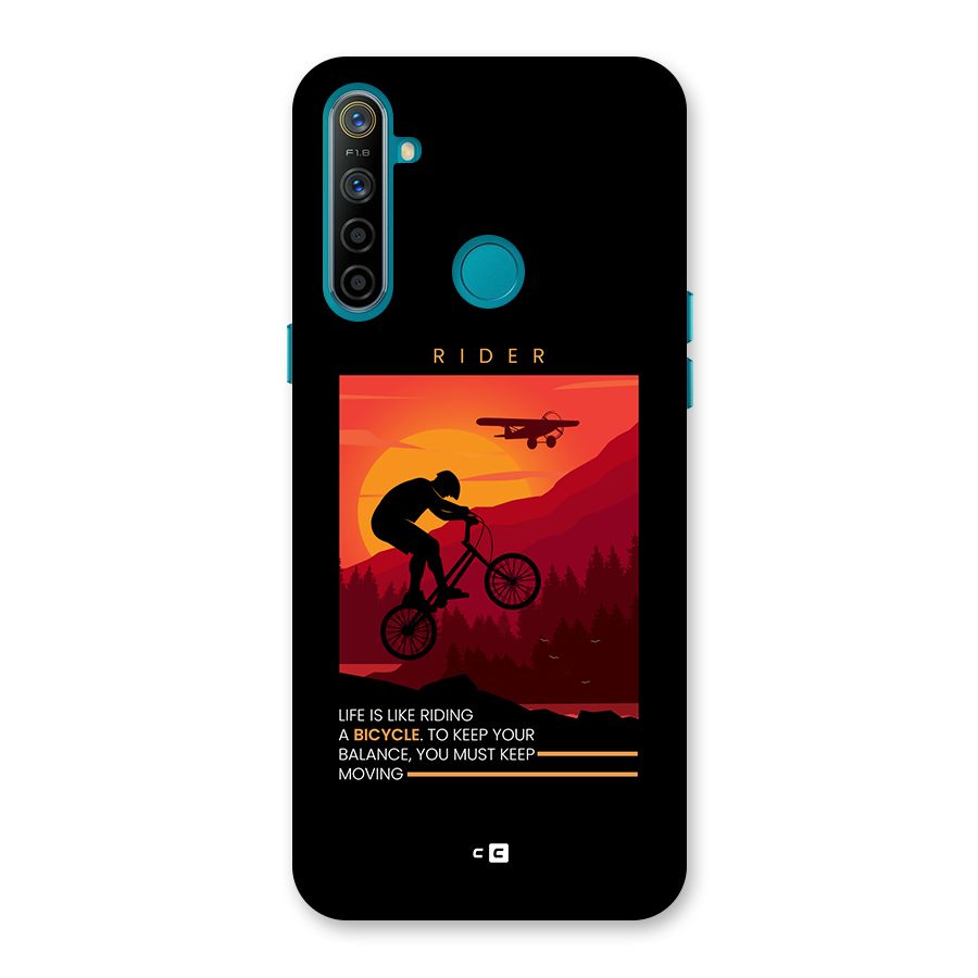 Keep Moving Rider Back Case for Realme 5i