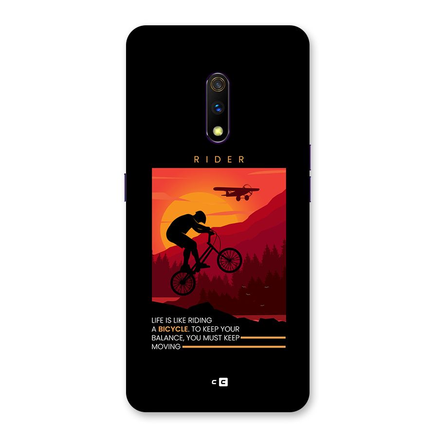 Keep Moving Rider Back Case for Realme X