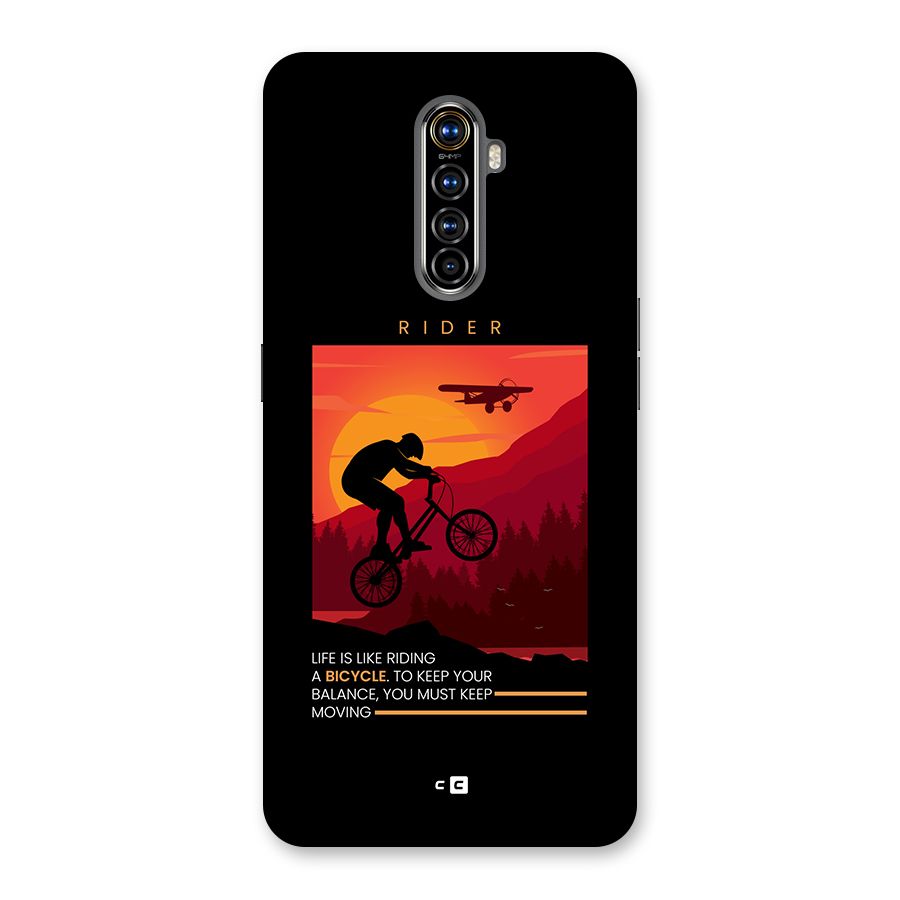 Keep Moving Rider Back Case for Realme X2 Pro