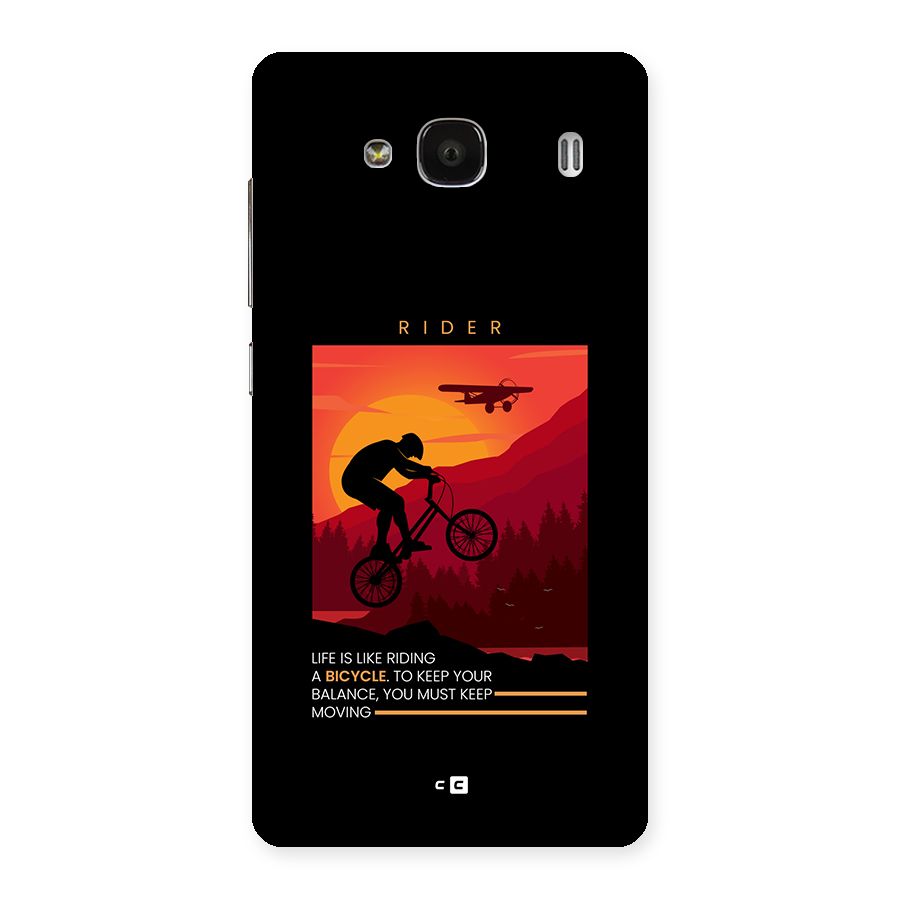 Keep Moving Rider Back Case for Redmi 2