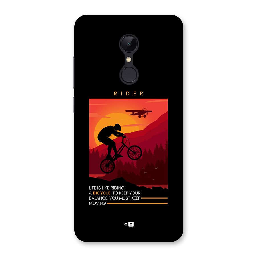 Keep Moving Rider Back Case for Redmi 5