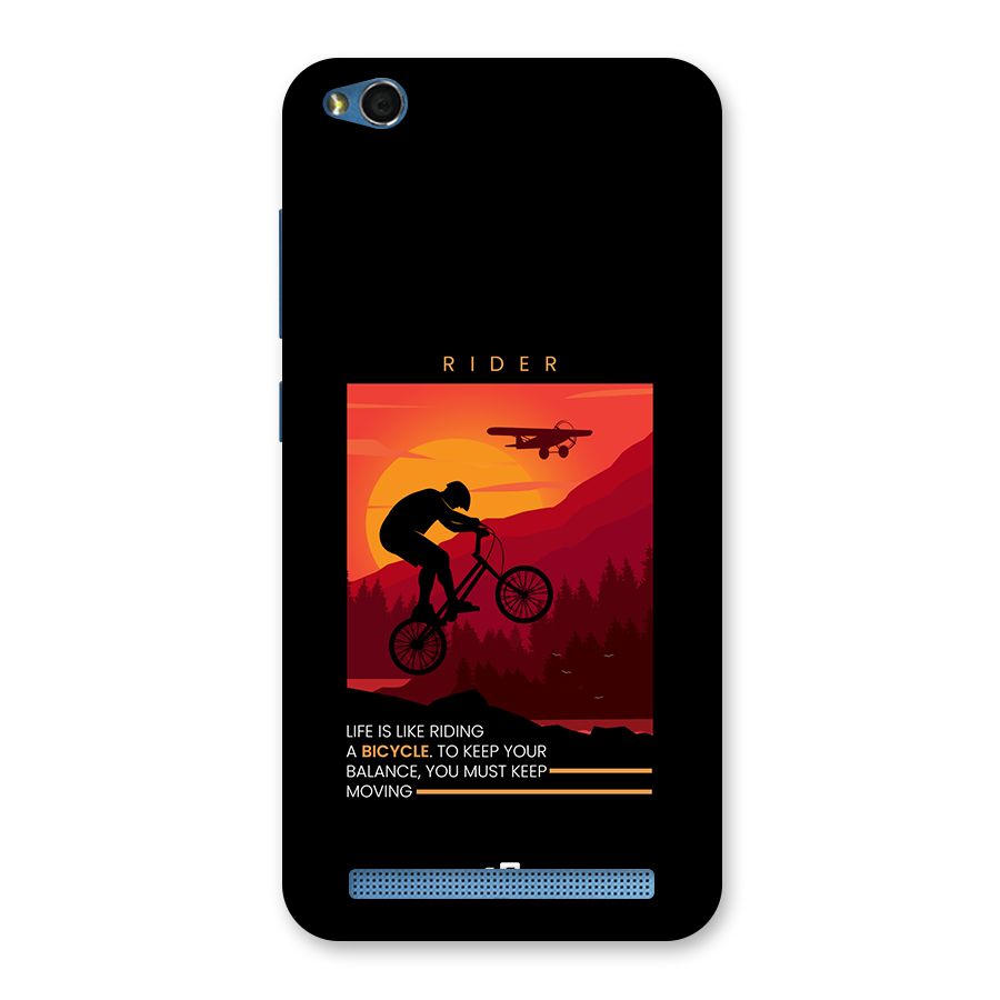 Keep Moving Rider Back Case for Redmi 5A