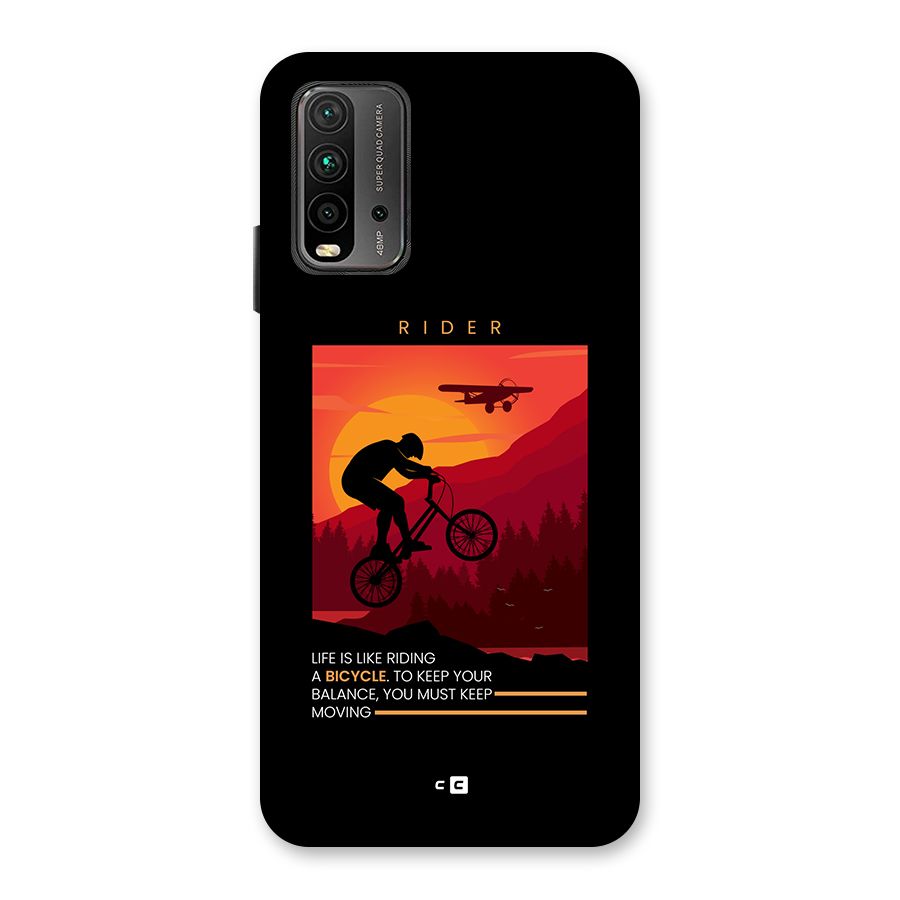 Keep Moving Rider Back Case for Redmi 9 Power