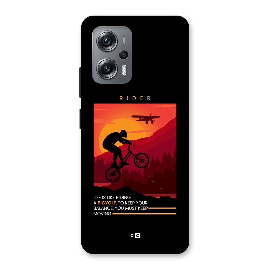 Keep Moving Rider Back Case for Redmi K50i