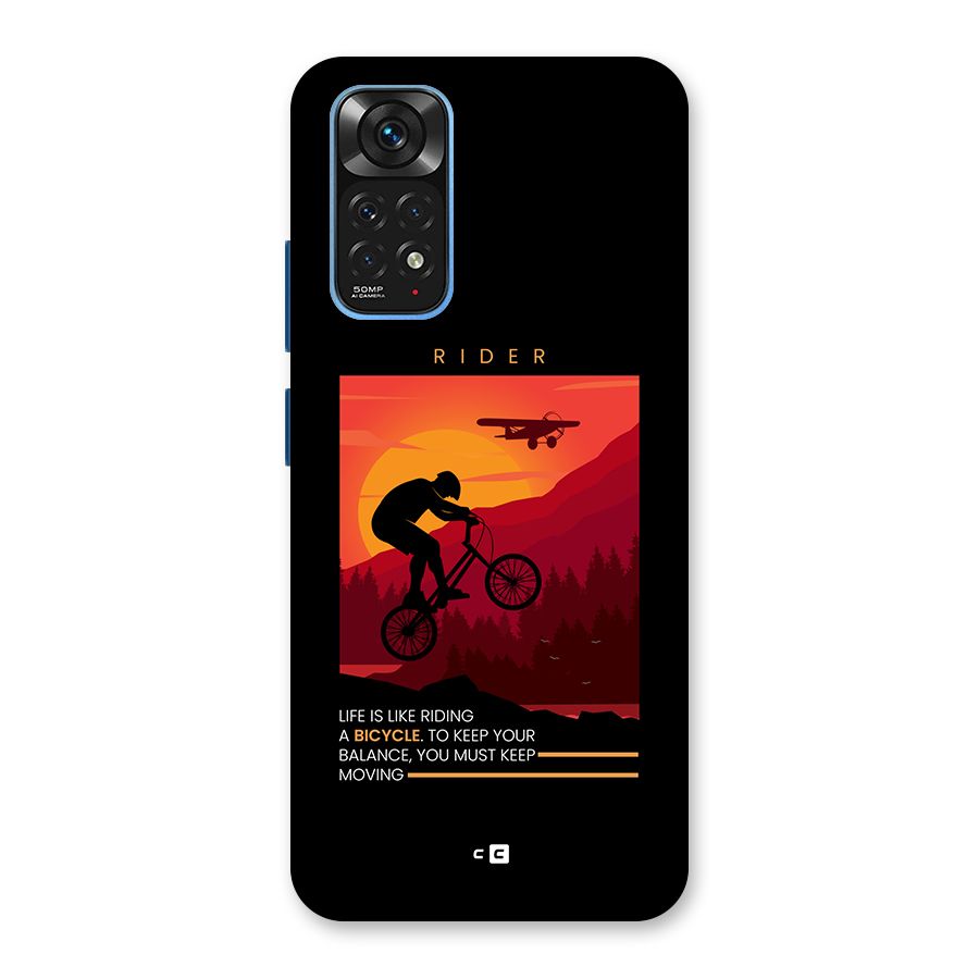 Keep Moving Rider Back Case for Redmi Note 11S