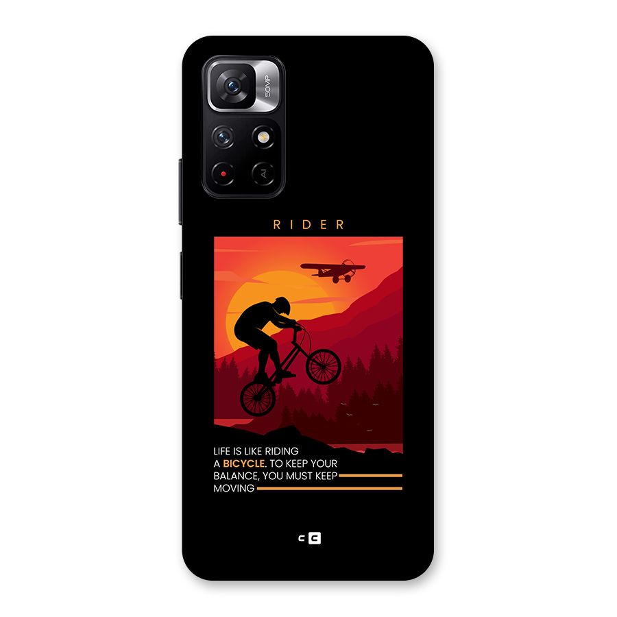 Keep Moving Rider Back Case for Redmi Note 11T 5G