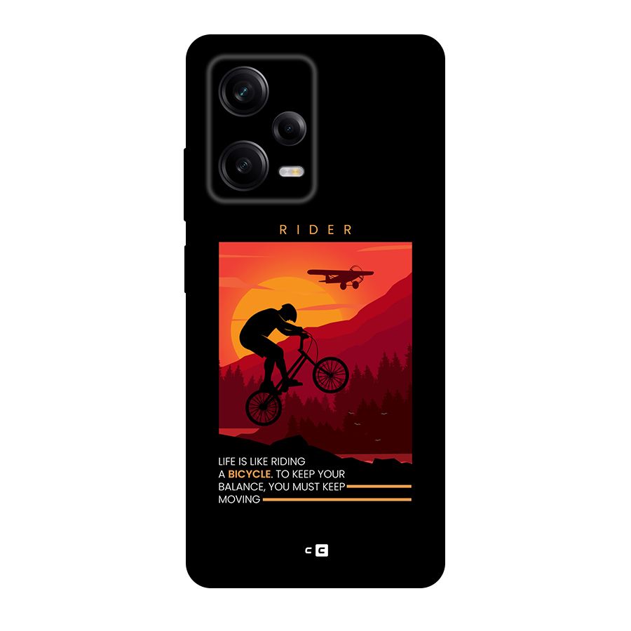 Keep Moving Rider Back Case for Redmi Note 12 Pro