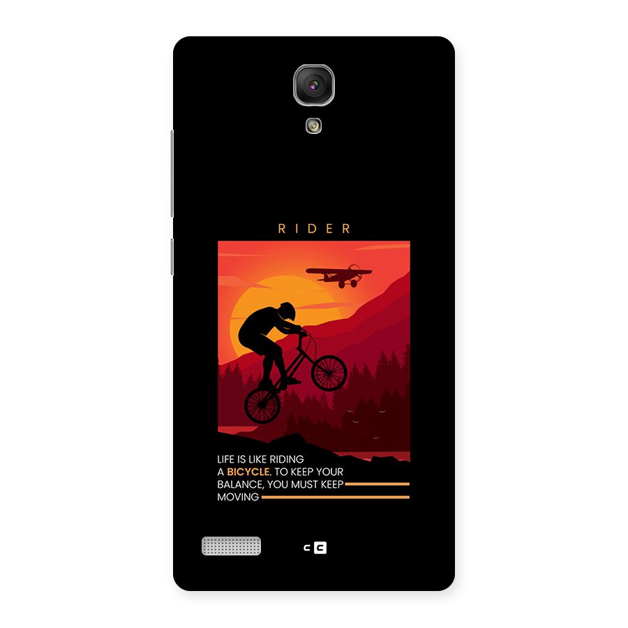 Keep Moving Rider Back Case for Redmi Note Prime
