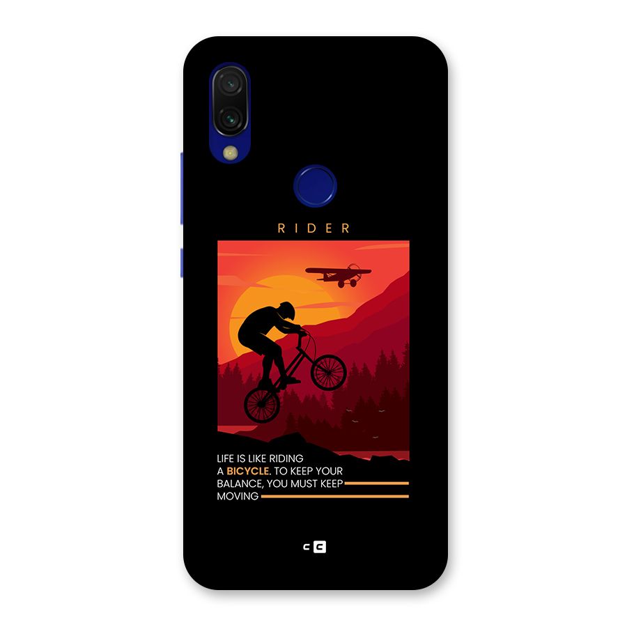 Keep Moving Rider Back Case for Redmi Y3