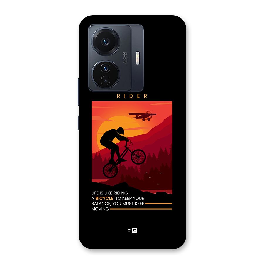 Keep Moving Rider Back Case for Vivo T1 Pro