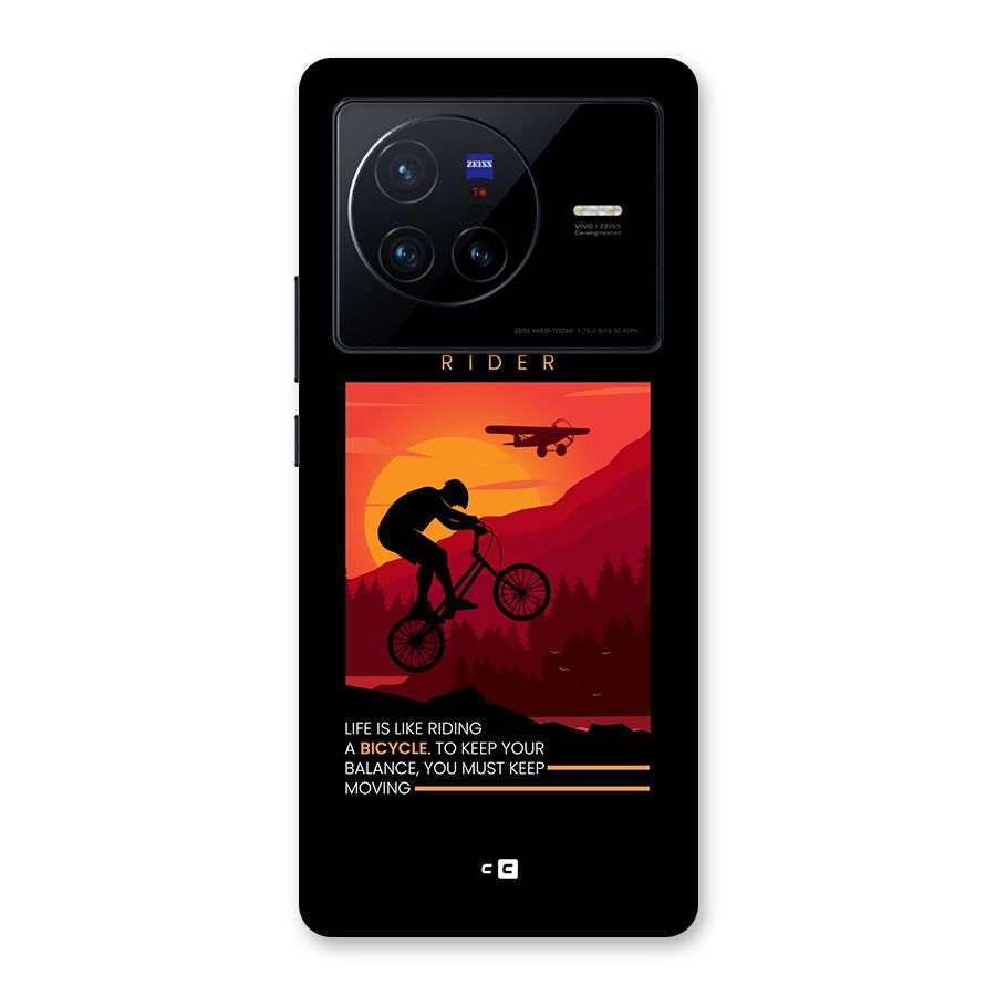 Keep Moving Rider Back Case for Vivo X80