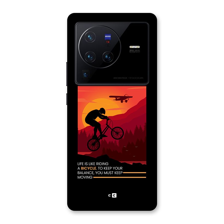 Keep Moving Rider Back Case for Vivo X80 Pro