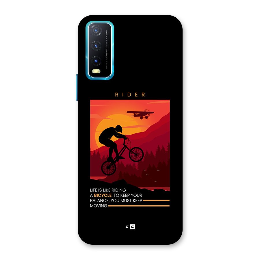 Keep Moving Rider Back Case for Vivo Y20