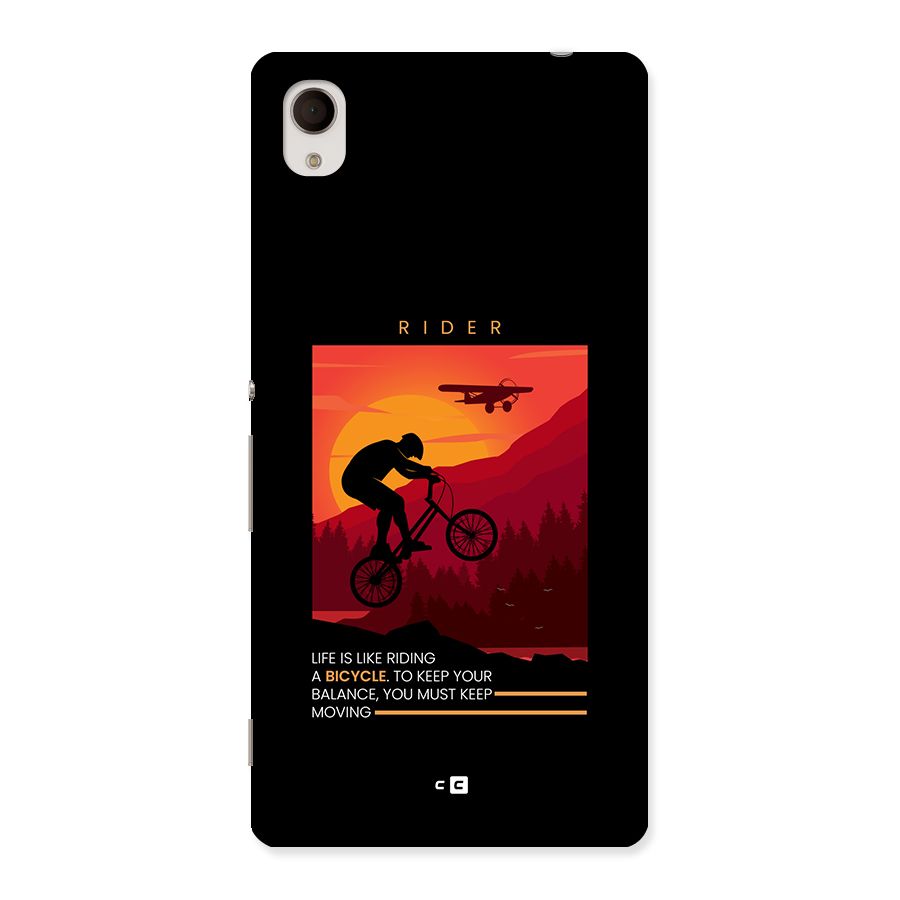 Keep Moving Rider Back Case for Xperia M4 Aqua