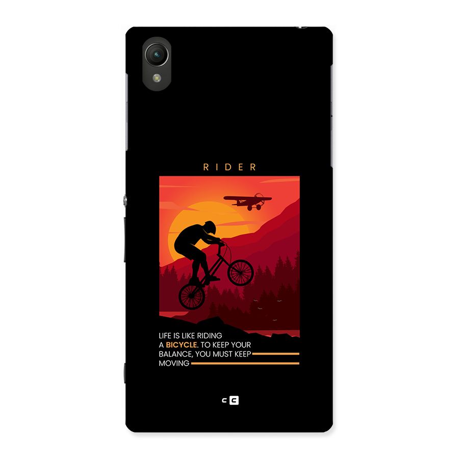 Keep Moving Rider Back Case for Xperia Z1