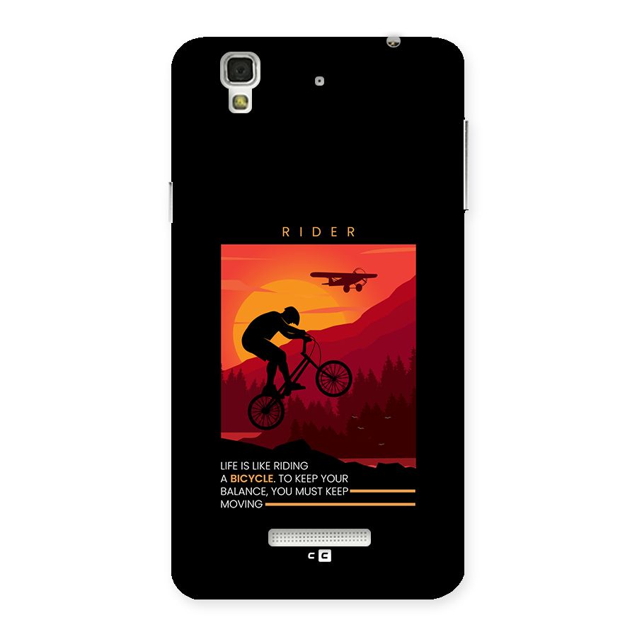 Keep Moving Rider Back Case for Yureka
