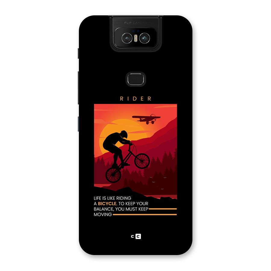 Keep Moving Rider Back Case for Zenfone 6z