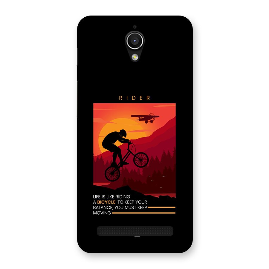 Keep Moving Rider Back Case for Zenfone Go