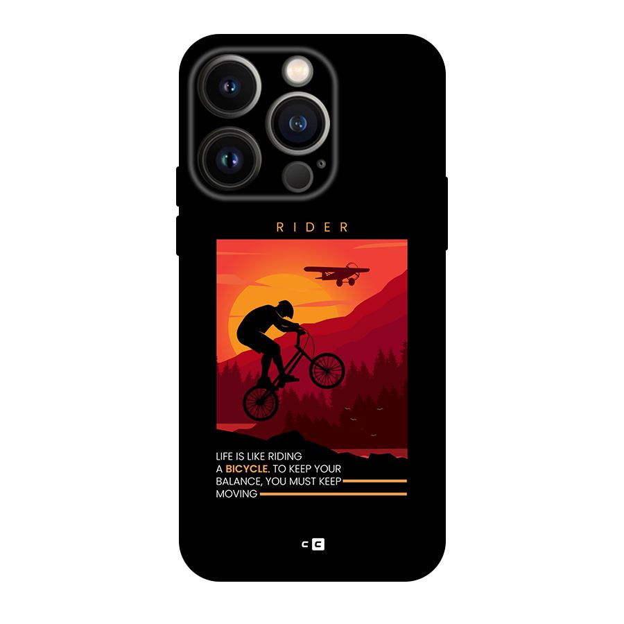 Keep Moving Rider Back Case for iPhone 14 Pro