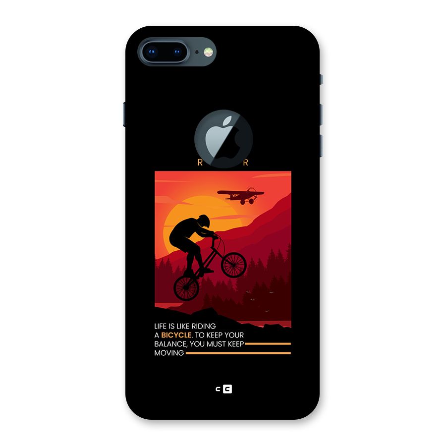 Keep Moving Rider Back Case for iPhone 7 Plus Logo Cut