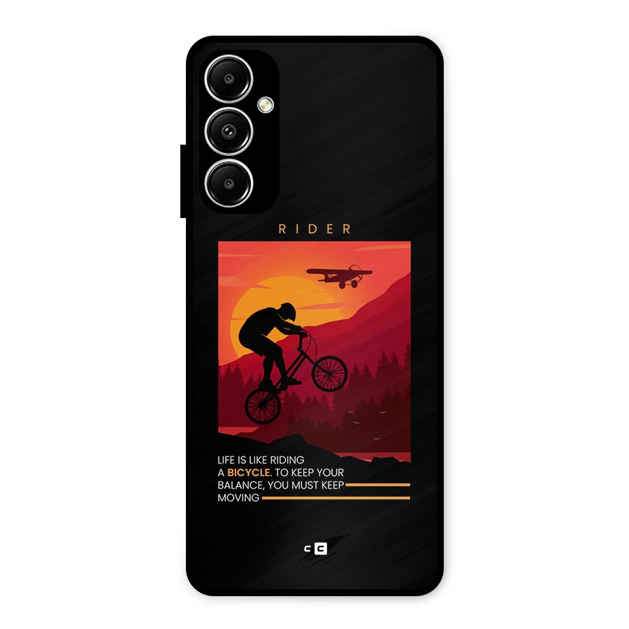 Keep Moving Rider Metal Back Case for Galaxy A05s