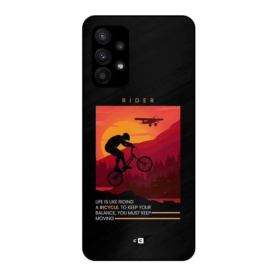 Keep Moving Rider Metal Back Case for Galaxy A23