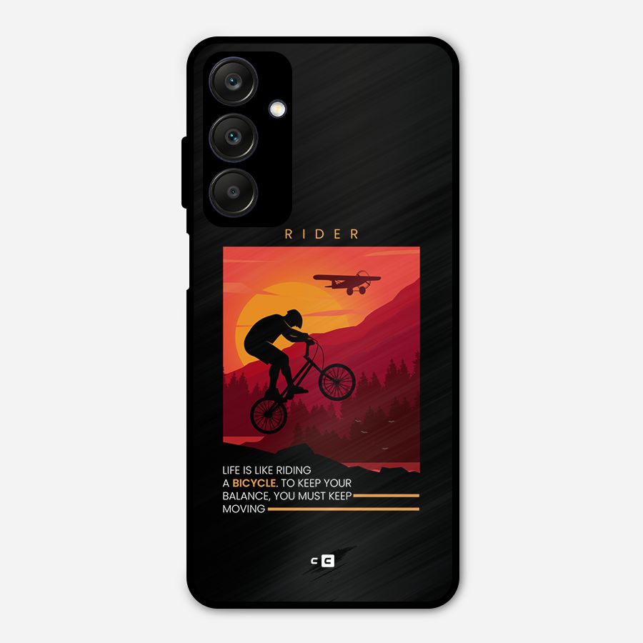 Keep Moving Rider Metal Back Case for Galaxy A25 5G