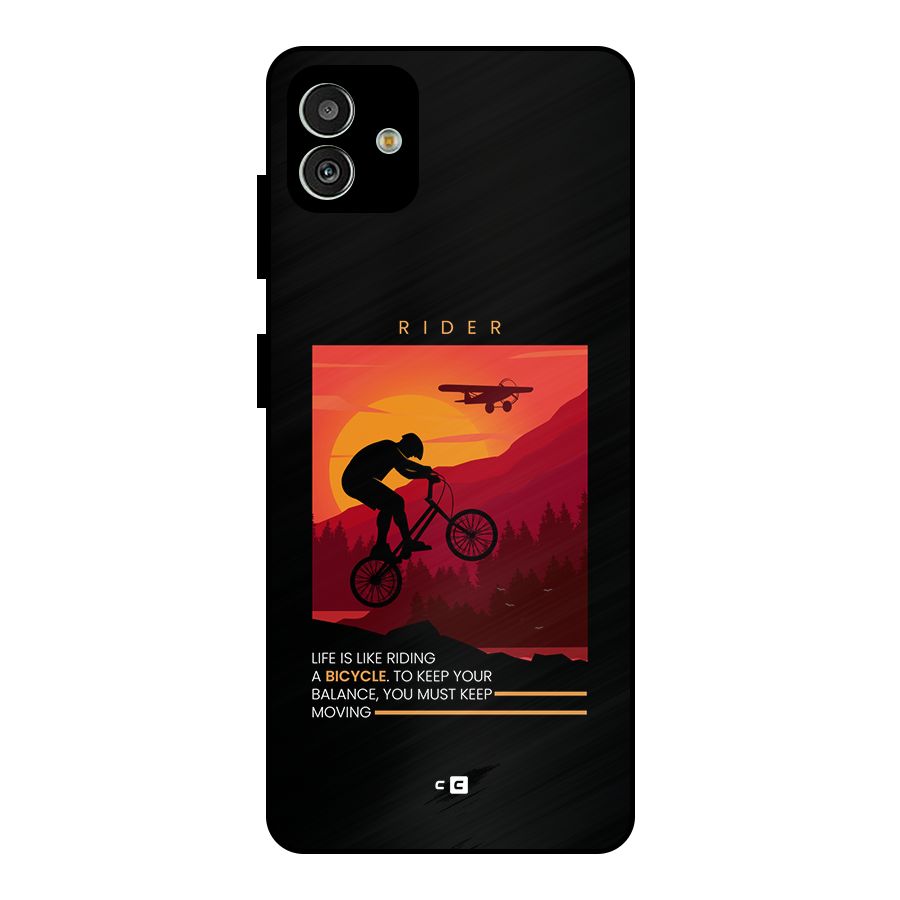 Keep Moving Rider Metal Back Case for Galaxy M13 5G
