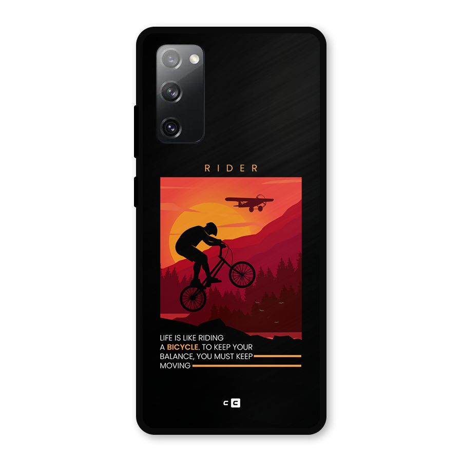 Keep Moving Rider Metal Back Case for Galaxy S20 FE 5G