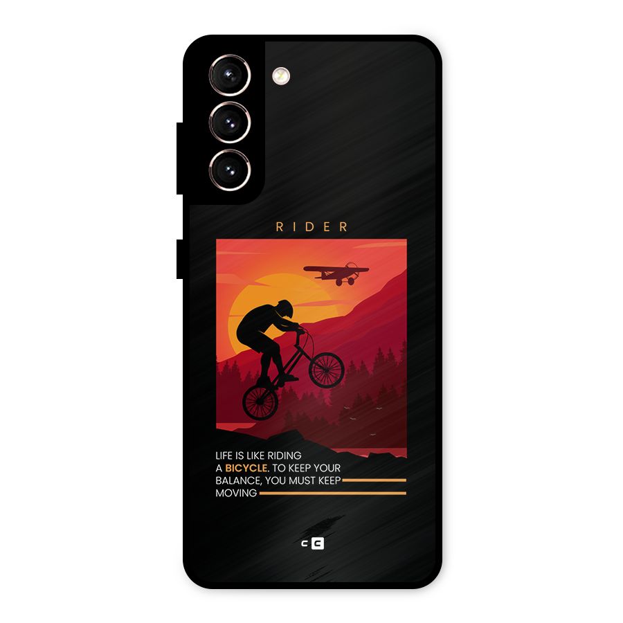 Keep Moving Rider Metal Back Case for Galaxy S21 5G
