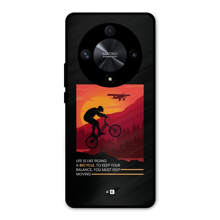 Keep Moving Rider Metal Back Case for Honor X9b