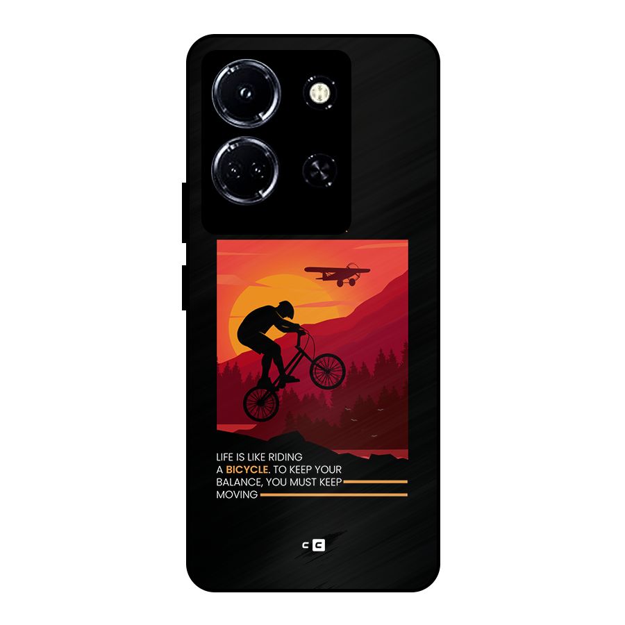 Keep Moving Rider Metal Back Case for Infinix Note 30 5G