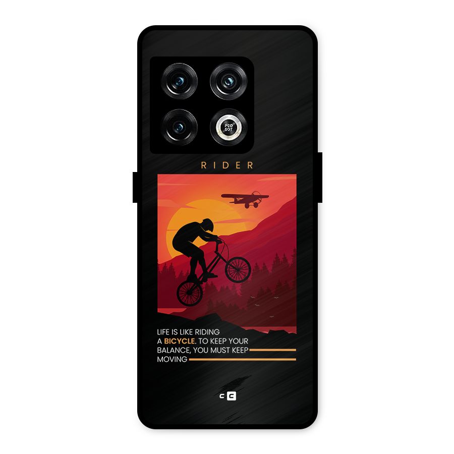 Keep Moving Rider Metal Back Case for OnePlus 10 Pro 5G