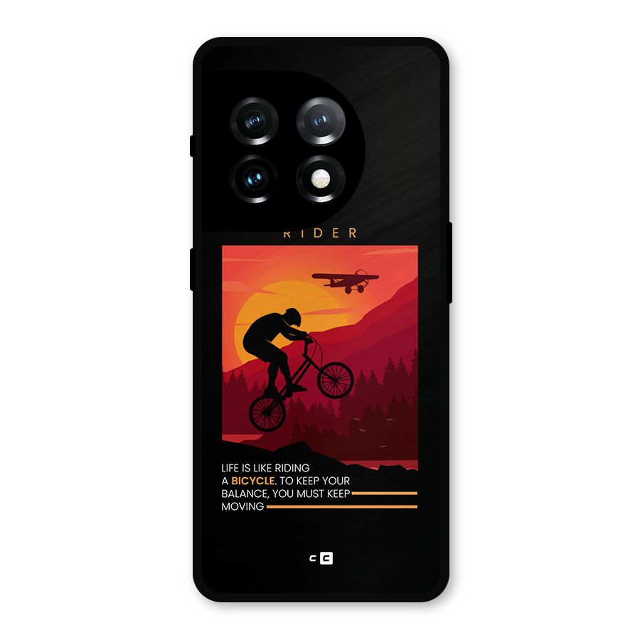 Keep Moving Rider Metal Back Case for OnePlus 11
