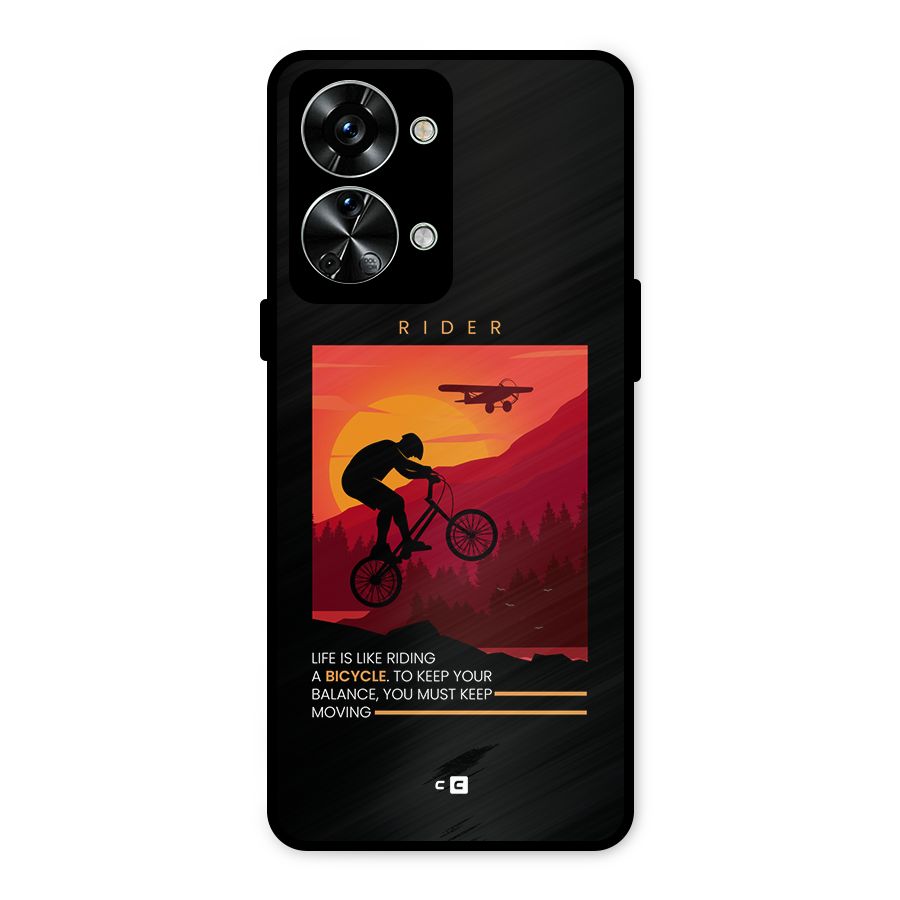 Keep Moving Rider Metal Back Case for OnePlus Nord 2T