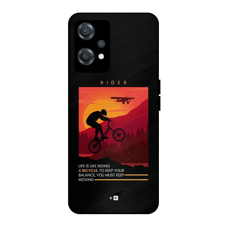 Keep Moving Rider Metal Back Case for OnePlus Nord CE 2 Lite 5G