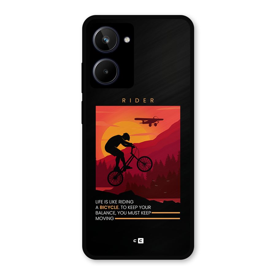 Keep Moving Rider Metal Back Case for Realme 10