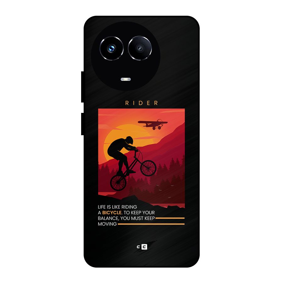 Keep Moving Rider Metal Back Case for Realme 11X