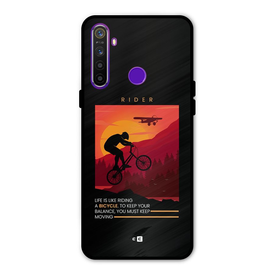 Keep Moving Rider Metal Back Case for Realme 5