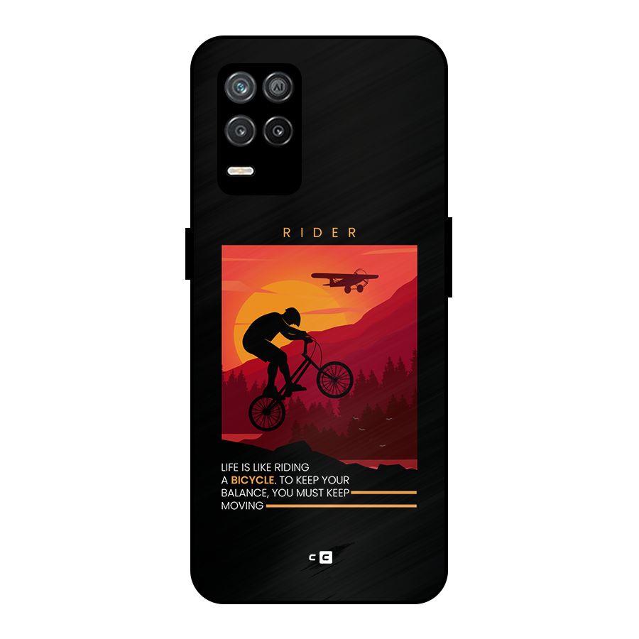 Keep Moving Rider Metal Back Case for Realme 8 5G