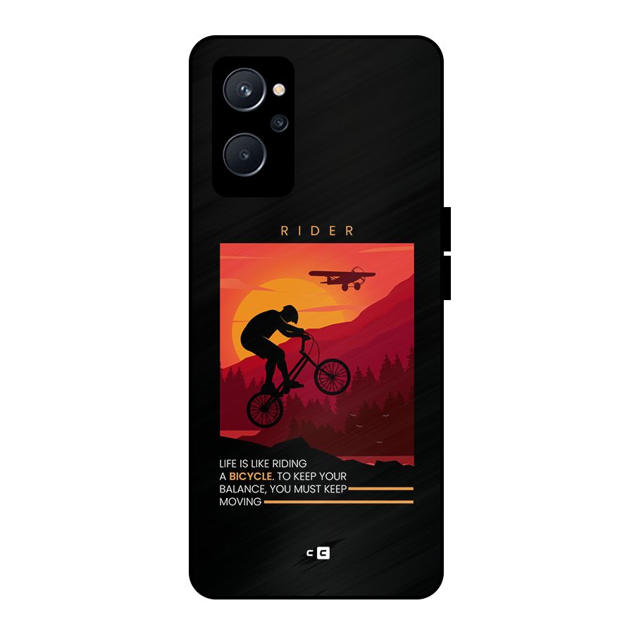 Keep Moving Rider Metal Back Case for Realme 9i 5G