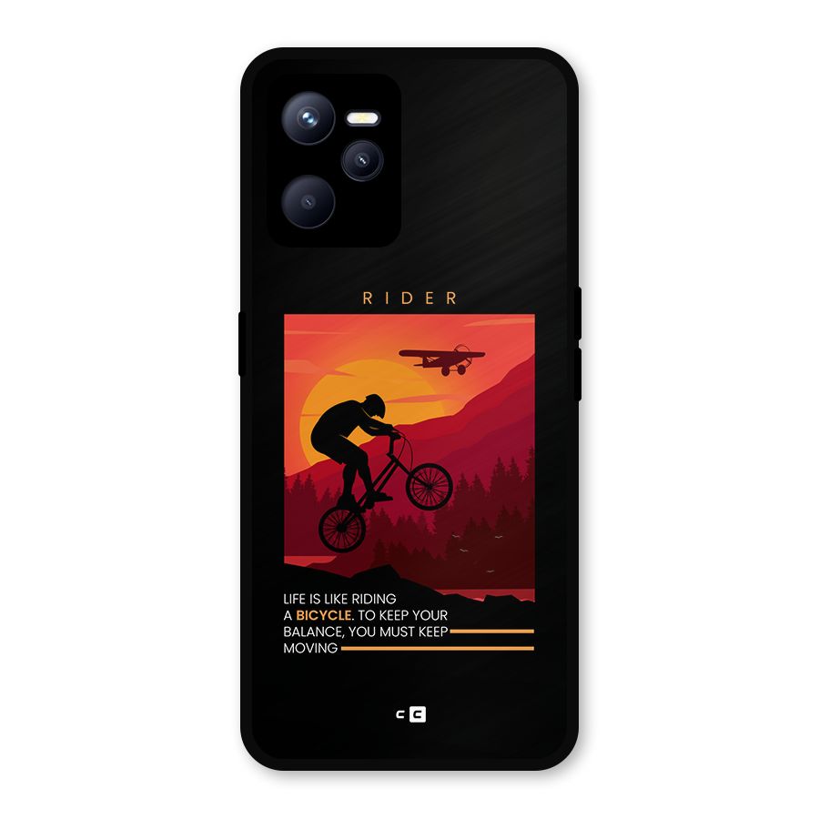 Keep Moving Rider Metal Back Case for Realme C35