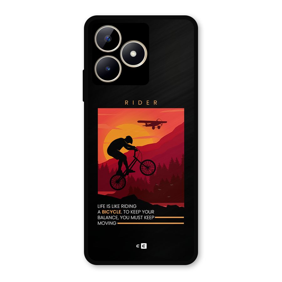 Keep Moving Rider Metal Back Case for Realme C53