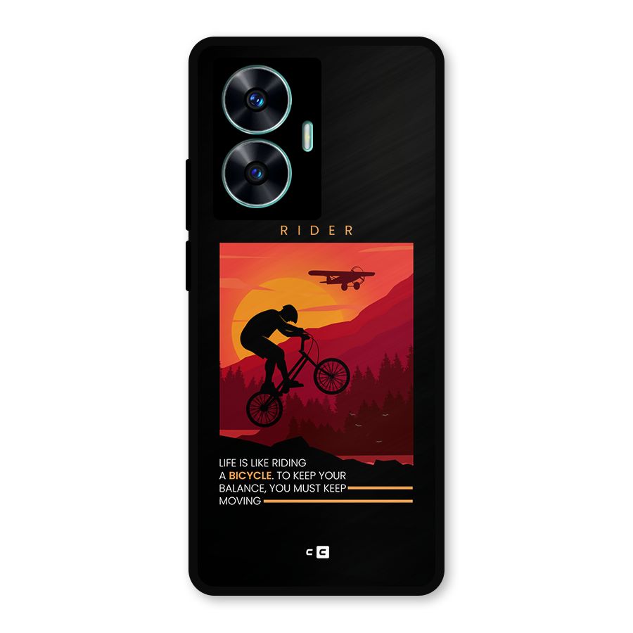 Keep Moving Rider Metal Back Case for Realme C55