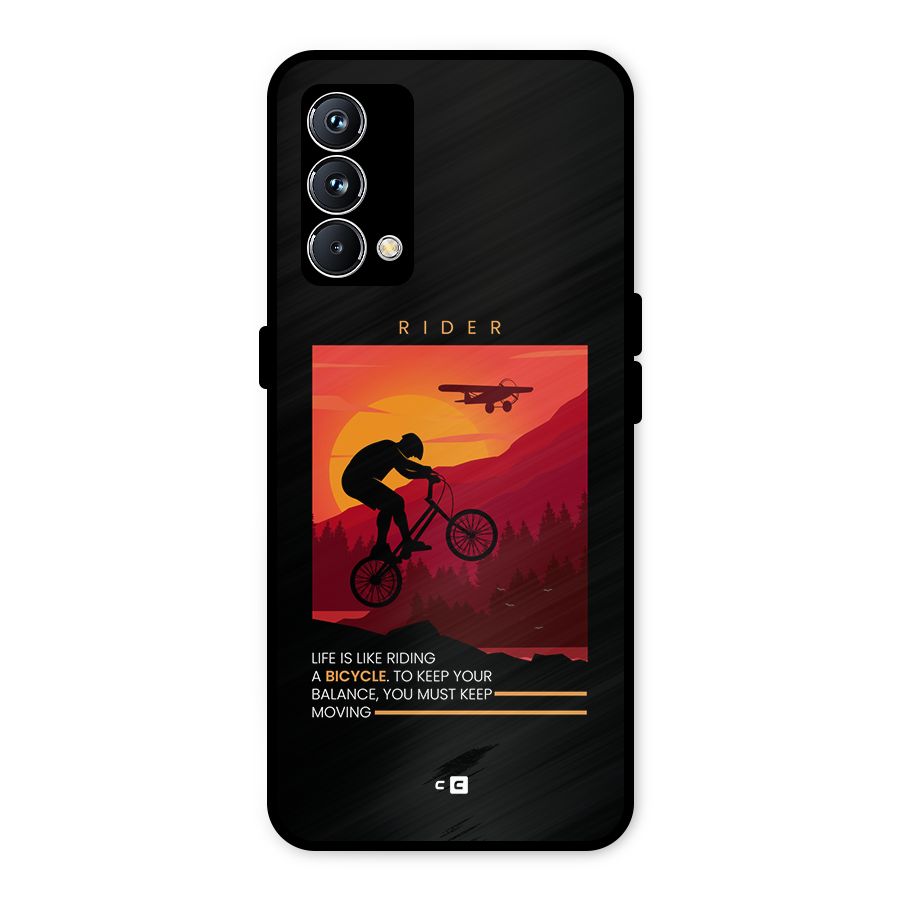 Keep Moving Rider Metal Back Case for Realme GT Master Edition