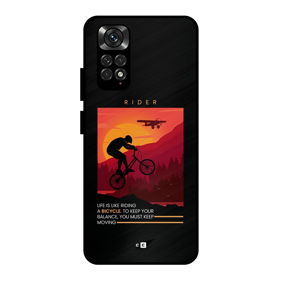 Keep Moving Rider Metal Back Case for Redmi Note 11 Pro