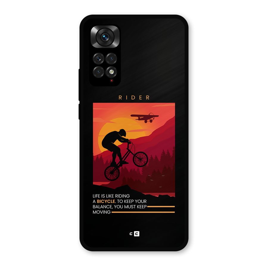Keep Moving Rider Metal Back Case for Redmi Note 11s
