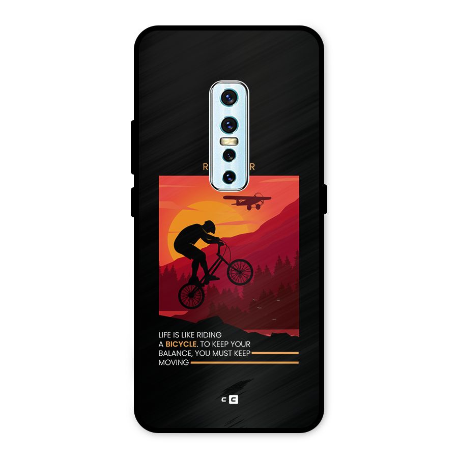 Keep Moving Rider Metal Back Case for Vivo V17 Pro