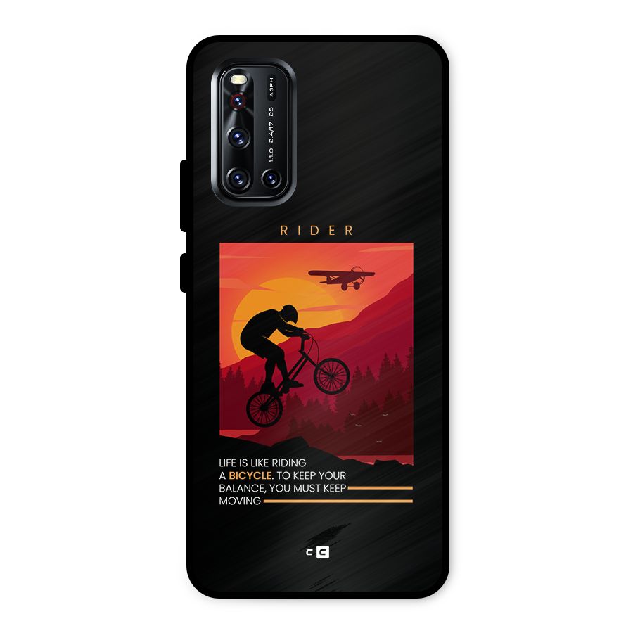 Keep Moving Rider Metal Back Case for Vivo V19