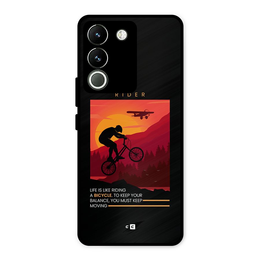 Keep Moving Rider Metal Back Case for Vivo Y200